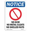 Signmission Safety Sign, OSHA Notice, 18" Height, Aluminum, No Gum No Metal Cleats Sign With Symbol, Portrait OS-NS-A-1218-V-14639